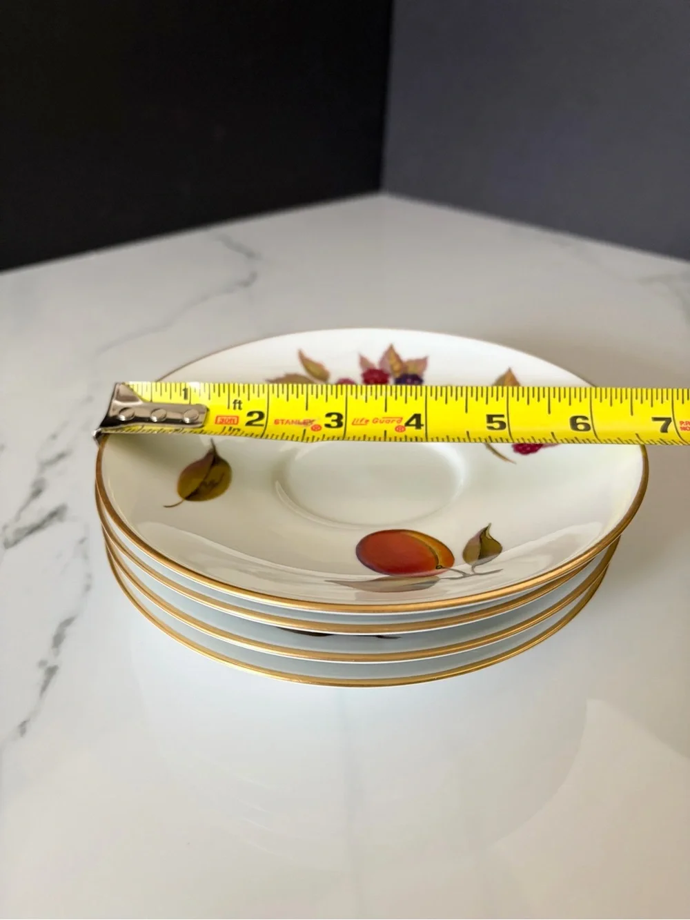 SET of 4 Evesham Saucers - 6.5